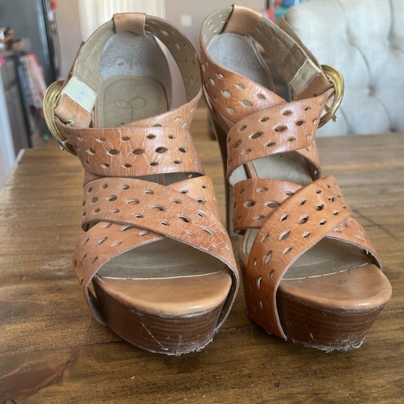Jessica Simpson Annetty Sandal Heels GUC - Picture 4 of 6